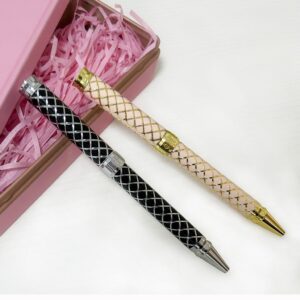 Luxury Checkered Pattern Fountain Pen Set