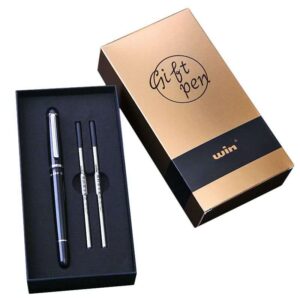 Minimalist Matte Black Pen with Gold Gift Box