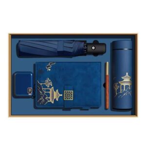 Premium Corporate Gift Set with Umbrella and Flask