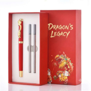 Premium Red Calligraphy Gift Box Set